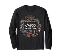 Radice Quadrata di 4900 70 Anni Ufficiale Adolescente Compleanno Maglia a Manica