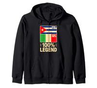 Radici Cubane Italiane Cuba Italia 100% Legend Felpa con Cappuccio