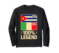 Radici Cubane Italiane Cuba Italia 100% Legend Maglia a Manica