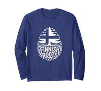 Radici finlandesi - Bandiera Finlandia Colori Albero Genealogico Souvenir Maglia a Manica
