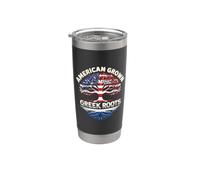 Radici greche coltivate americane Orgoglioso orgoglio greco-americano Bicchiere termico in acciaio inox doppia parete