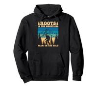 Radici in montagne Heart in the Wild Sasquatch Bigfoot Felpa con Cappuccio