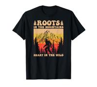 Radici in montagne Heart in the Wild Sasquatch Bigfoot Maglietta