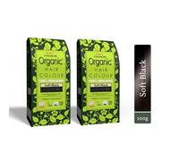 Radico Colour Me Organic Soft Black Hair Color; 100% Organic made with Natural Herbs, Skin Allergy Safe, No Ammonia, No Parabens & No Chemicals, Globally Certified (Pack of 2)