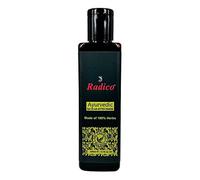 Radico Olio organico ayurvedico per capelli, con arancio amaro, dona nutrienti importanti, contro le doppie punte, dona lucentezza, migliora la pettinabilità, 200 ml