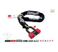 RADIKAL RK48120L Lucchetto Antifurto Moto Catena Loop ø13.5 e Mini U ø18 Sicurezza Premium Omologata SRA, 120 cm