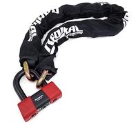 Radikal RK48100 Lucchetto Antifurto Moto Catena ø13.5 e Mini U ø18 Sicurezza Premium Omologata SRA, 100 cm
