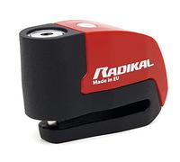 RADIKAL RK6 Bloccadisco Moto Allarme 120db, Pulsante ON, Avviso di Allarme, Modulo Sostituibile Impermeabile, Batteria CR2 Lunga Durata, Lucchetto Moto Antifurto Sonoro Universale Moto Scooter