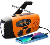 Radio a Manovella,Radio WB Portatile, 2000Mah Radio Solare Bank per Illuminazion
