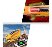 Radio a manovella solare portatile con radio AM FM e caricatore cellulare