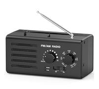 Radio a Transistor AM FM - Radio Portatile con Migliore Ricezione Altoparlante Integrato per Cuffie Radio Alimentata Tramite USB/Alimentazione a Batteria per Casa/Esterno/Emergenza(Nero)