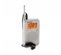 Radio AM/FM Daewoo - Display digitale - Jack da 35 mm - Antenna telescopica - Altoparlante integrato - Grigio