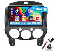 Radio auto 2G 32G Android 15 per M-azda 2 2007-2014 con Carplay Android Auto, stereo per auto con schermo touch da 9 pollici, Bluetooth, navigazione satellitare, RDS/FM, SWC, fotocamera,K2 pro plus
