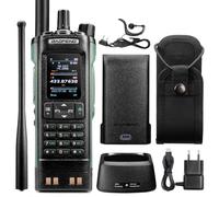 Radio BAOFENG DM-32UV DMR 10W, radio portatile UHF/VHF/AM/FM con GPS e APRS digitale, doppio slot Tier II, display a colori da 2", 4000 canali, 50000 contatti, custodia, verde