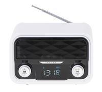 Adler AD1185 Radio Bluetooth FM, Riproduzione MP3, Porta USB, Scheda SD, Senza Fili Portatile Bianco - 5902934839181