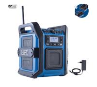 Radio Cantiere DAB+ FM Bluetooth 20V 30W IP65 Ibrida Scheppach c-dab30-x