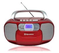 Radio CD Portatile Roadstar RCR-4635UMP/RD 3,6W RMS USB AUX Cassette Display LCD Rosso