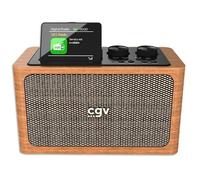 CGV Radio BeBop DAB+ portatile, FM, Bluetooth, USB, Micro-SD, AUX, 2x10W, display 2,4" Legno