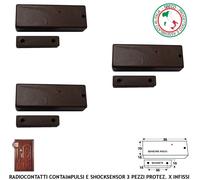 Radio Contatto 433,92 MHz Sismico Magnetico 3 Pz Sydra GSM Antifurto Lysa CM20VR