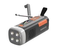 Radio d’emergenza Marmitek RESQ 200 - a manovella e solare con DAB+, schermo LCD a colori & torcia LED 360° - Powerbank 4500 mAh - Impermeabile - Allarme SOS - Ideale per campeggio e sopravvivenza