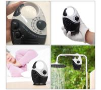 Radio da doccia impermeabile AM/FM, dispositivo audio da appendere in bagno