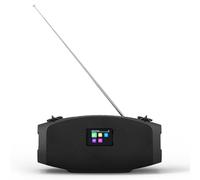 Radio da esterno Xoro DAB 800 per ricezione DAB+ e FM, lettore multimediale USB 2.0, altoparlante Bluetooth, IP44 antipolvere e impermeabile, display a colori da 2,4", batteria fino a 10 ore, stereo