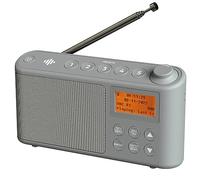 Radio DAB/DAB+ e FM, Radio Portatili Alimentata a Corrente e Batteria Ricaricabile, Radiolina Portatile con caricatore USB per un'autonomia di 15 ore (Grigio)