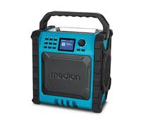 Medion Radio da cantiere P66896 – DAB+/UKW, Bluetooth, batteria integrata, display a colori, IP54