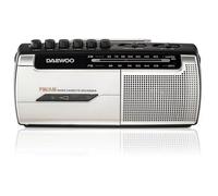 Radio Daewoo DW1107 Cassette AM/FM Nero Argento Registrazione Portatile