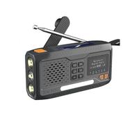 Radio di emergenza a manovella solare 2025, alimentata in 4 modi, compatibile con radio DAB/FM/Bluetooth, lampada da lettura 3