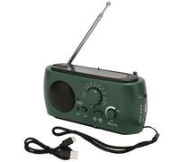 Radio di emergenza impermeabile per la sopravvivenza con allerta meteo NOAA, segnali AM e FM, torcia a LED a energia solare con manovella, power