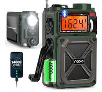 Radio di Sopravvivenza Solare e Dinamo, Radio di Soccorso Portatile a Batteria e Manovella, Kit di Sopravvivenza Multifunzione con Lampada & Power Bank, Ideale Emergency e Campeggio