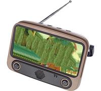 Radio digitale FM DAB/DAB + con altoparlanti Bluetooth 5.0, mini design retrò, lettore musicale portatile con supporto per telefono, suono forte per feste