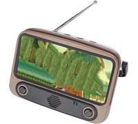 Radio digitale portatile DAB DAB+ FM, mini stile retrò TV con Bluetooth 5.0, supporto per telefono, altoparlanti per home theater e feste