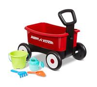 Radio Flyer Girello Carretto Spingibile Trainabile con Attrezzi da Giardino, Rosso, per Bambini 1-4 Anni, Maniglia Bloccabile Stabilità, Si Trasforma in Carretto Trainabile, Gioco Interno ed Esterno