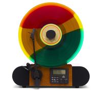 Fuse Vert AT - Giradischi verticale con cartuccia Audio-Technica, lettore in vinile moderno Mid-Century con altoparlanti integrati e Bluetooth, radio FM, giradischi audio per la casa, per dischi in