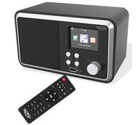 Radio Internet Wi-Fi digitale XORO DAB 300 IR con display a colori da 2,4", podcast, Bluetooth 5.2, FM/DAB+, sveglia, nero