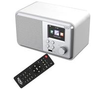 Radio Internet Wi-Fi digitale Xoro DAB 300 IR con display a colori da 2,4", podcast, Bluetooth 5.2, FM/DAB+, sveglia, bianco