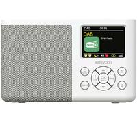 Kenwood CR-M33DAB-W - Radio portatile DAB+ con Bluetooth, batteria agli ioni di litio integrata e display a colori da 6,1 cm, porta di ricarica USB-C, uscita cuffie (stereo), bianco