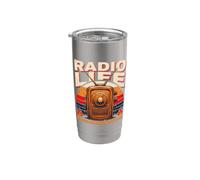 Radio Life Comunicazione Retro Ham Radio Bicchiere termico in acciaio inox doppia parete