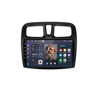 Radio Macchina Touch Screen per Renault Logan 2 Sandero 2 2014-2019 Schermo Touch Portatile Wireless di Backup con Bluetooth Wifi, Controllo Vocale, Aux, Mirror, 8 Nucleo 4G+64G