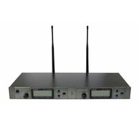 radio microfoni wireless 2 canali UHF ricevitore display digitale KIT-MIC01