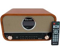 Roadstar HRA-1782NBT Attrezzatura musicale vintage, Radio Digitale FM, Lettore CD-MP3, Bluetooth, USB Registrazione e Riproduzione, AUX IN RCA, Telecomando, Connessione cuffie, Retro, Legno