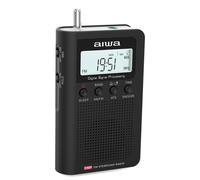 AIWA RSD-45BK Radio Digitale Portatile Am/FM con Altoparlante, Ricerca Automatica ATS, Tecnologia DSP, Display LCD con Orologio e Allarme, Radio tascabile Compatta con Cuffie
