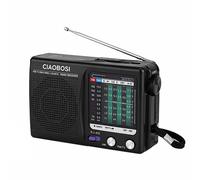 Radio Portatile AM/FM Analogica Compatta a Batterie con Antenna Telescopica