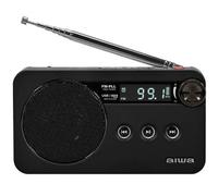 Radio portatile audio ad alta definizione AIWA RS-77PLLBK, FM PLL, USB tipo C, Micro-SD, nero