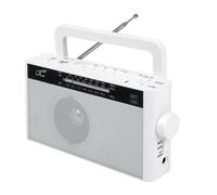 Radio portatile Bluetooth BT AUX microSD USB LTC retro suono bianco nero