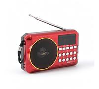 Radio Portatile Bluetooth Display Radio Multibanda Rosso