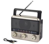 Radio portatile compatibile con cuffie, alimentata a corrente alternata, a batteria, sintonizzatore digitale, AFC, interfaccia facile da usare,