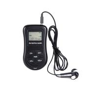 Radio portatile con batteria ricaricabile per emergenze, compatta, leggera, AM, FM, stereo, ricezione di alta qualità, design mini, cuffie incluse.